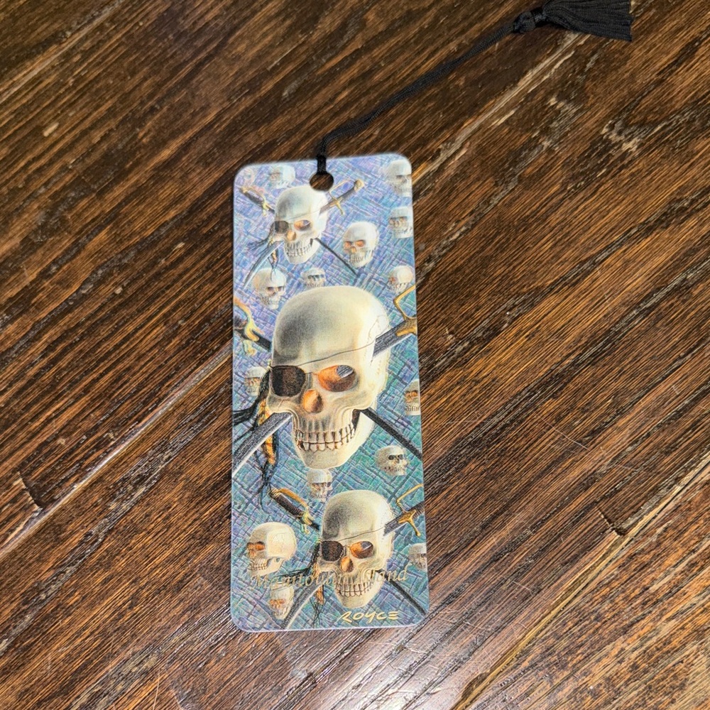 3-D skull book marker by Royce B McClure   Manitoulin Island.